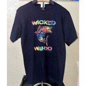 Koloa Surf Company Wicked Wahoo Fish Mens T Shirt Size Small Tie Dye Black Beach